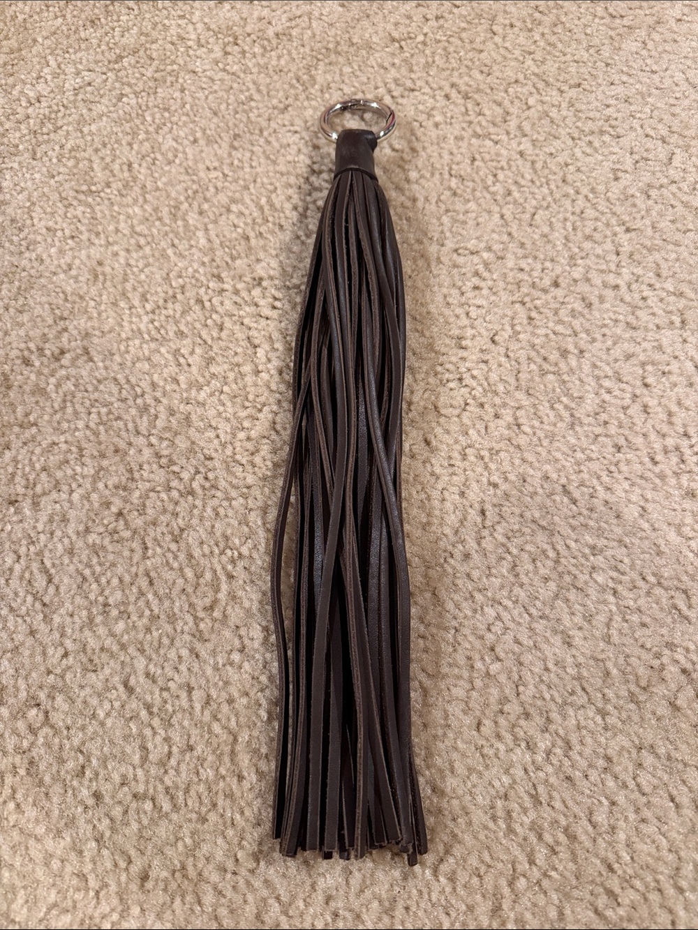Gianni chiarini Leather Tassel Keychain for bag in Dark Brown